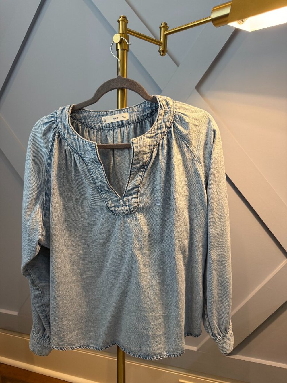 Mango Women's Size 4 Denim Shirt